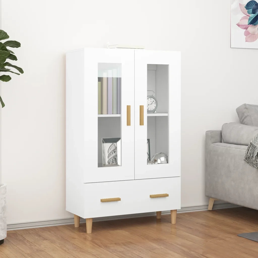 Credenza | Madia | Buffet da pranzo | Armadio da pranzo Bianca 70x31x115 cm in Legno Ingegnerizzato
