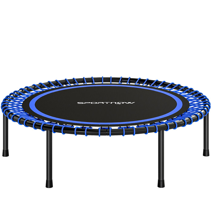 Trampolino Elastico Fitness Ø114x31 cm a 36 Corde in Acciaio e PP Blu