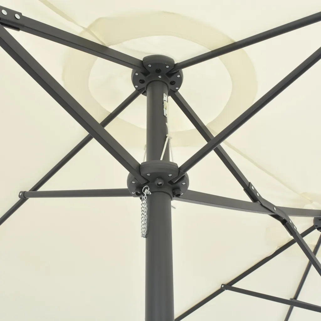 Ombrello | Parasolne da Esterni con Palo in Alluminio 460x270 cm Sabbia