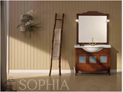 Bagnopiu  ophia specchio con cor nice in legno cm.101x104 noce b0