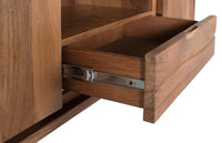 Mobile TV in massello di acacia naturale e metallo