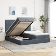 Struttura Letto Pouf con Materassi 180x200 cm Velluto