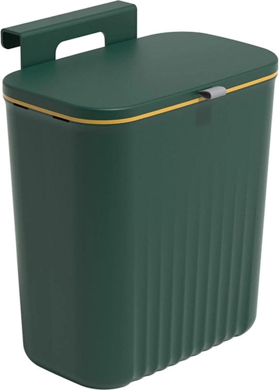 Contenitore per rifiuti organici con coperchio - capacità 95 litri - per cucina, bagno, ufficio - verde