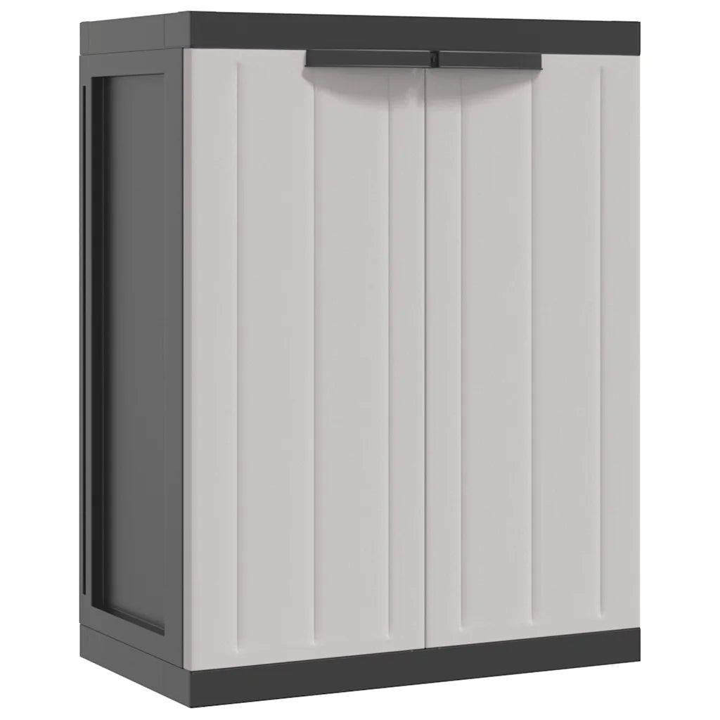 Armadio da Esterno Grigio e Nero 65x37x85 cm in PP 364199
