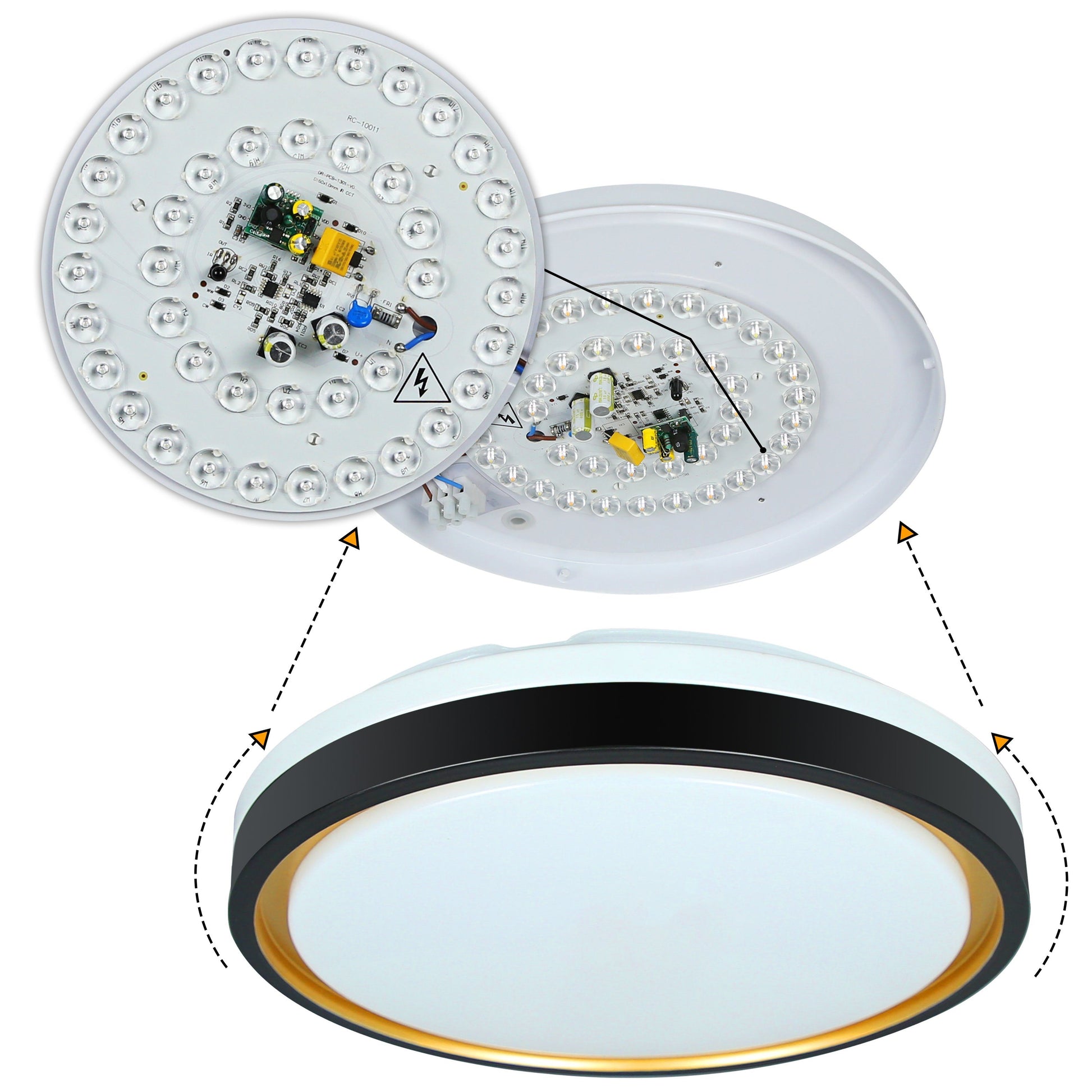 ZMH Lampada da soffitto plafoniera LED dimmerabile telecomando moderna 30 cm per soggiorno corridoio
