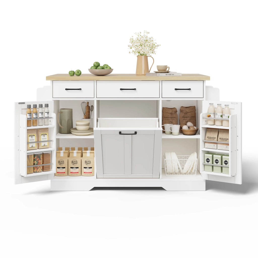 Carrello da Cucina con Piano Pieghevole e Cassetto ¨C MINIMAL ¨C 120x45x87 cm