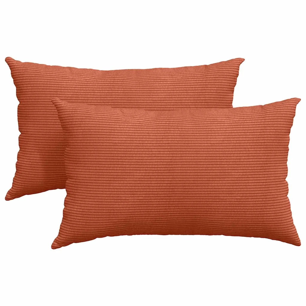 Cuscini da Divano 2 pz | Cuscini per sedie Rosso Arancio 50 x 30 cm