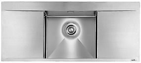 CM 012709.X2.01.2033 PRESTIGE Lavello da incasso 1 vasca centrale con gocciolatoio Acciaio inox satinato (116x50x19 cm) colore Inox satinato