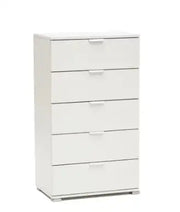 Cassettiera 5 cassetti bianco già montato L60 H105 P38