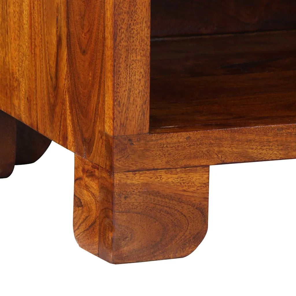 Tavolino Floreale con cassetto Marrone 40 x 35 x 75 cm 4016527