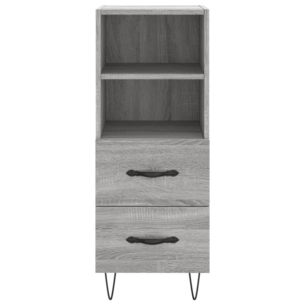 vidaXL Credenza Grigio Sonoma 34,5x34x180 cm in Legno Multistrato