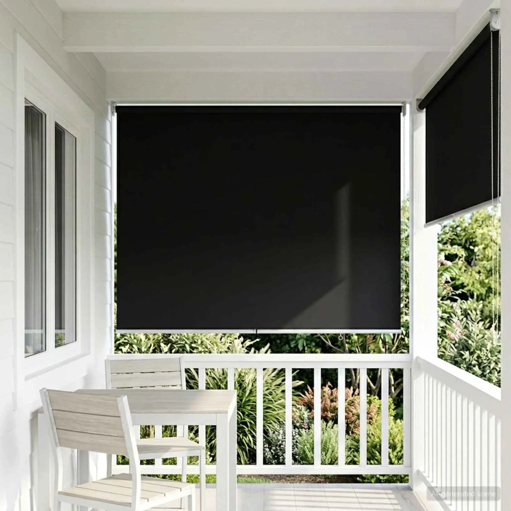 Voletta a rullo con protezione UV Nero 100 x 230 cm Poliestere 42041258