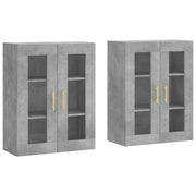 Armadietti a Parete 2 pz Grigio Cemento in Legno Multistrato CFW7517869
