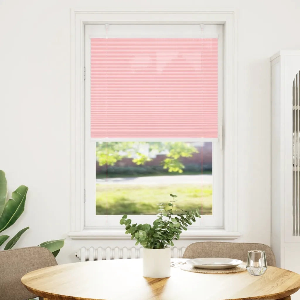 vidaXL Tenda Plissettata Rosa 70x100 cm Larghezza Tessuto 69,4 cm