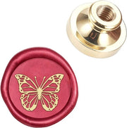Sigillo di cera con testa di farfalla in metallo per sigillare lettere, inviti e cartoline, decorazione creativa per buste e pacchi.