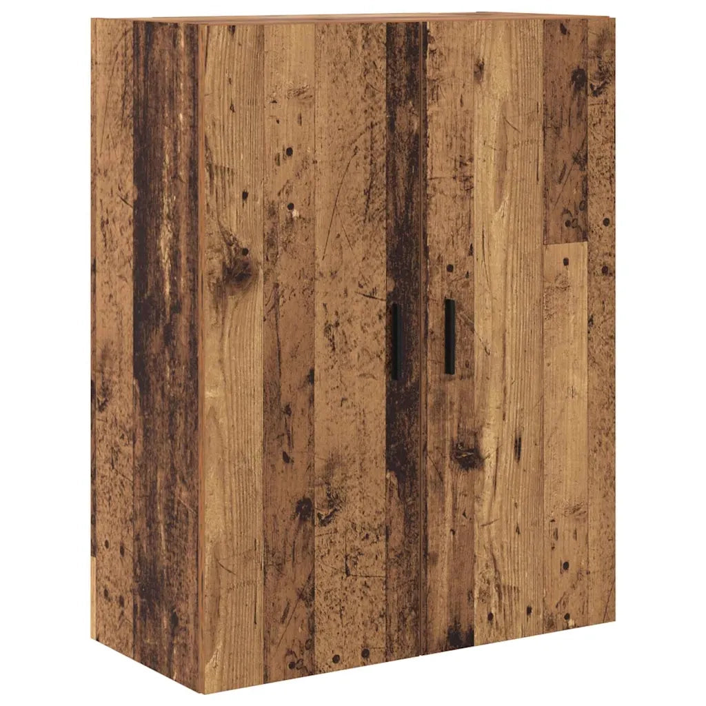 Credenza 2 pcs Legno vecchio Legno Stratificato e Vetro 3415750