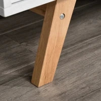 Mobile TV max 65" in Truciolato e MDF Bianco con 2 Credenze Laterali 2 Ripiani Centrali, 150x39x50 cm