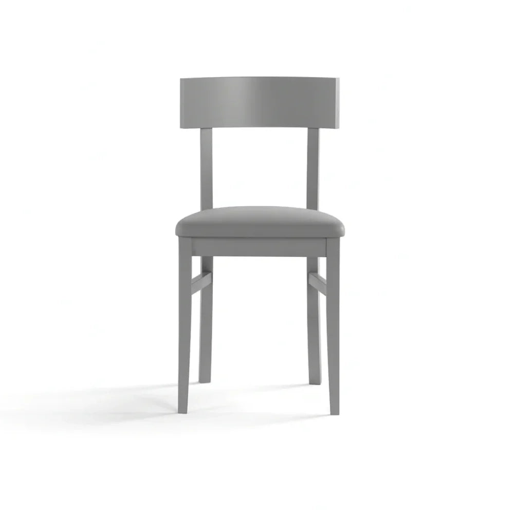 Set di 2 sedie da pranzo imbottite in legno grigio chiaro Zaira con struttura in legno facili da pulire Made in Italy | Duzzle