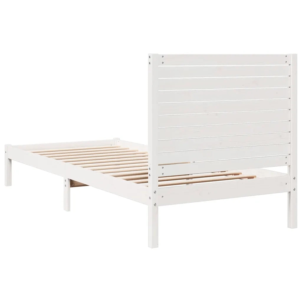 Giroletto Extra Lungo senza Materasso Bianco 90x210 cm Massello 3309296