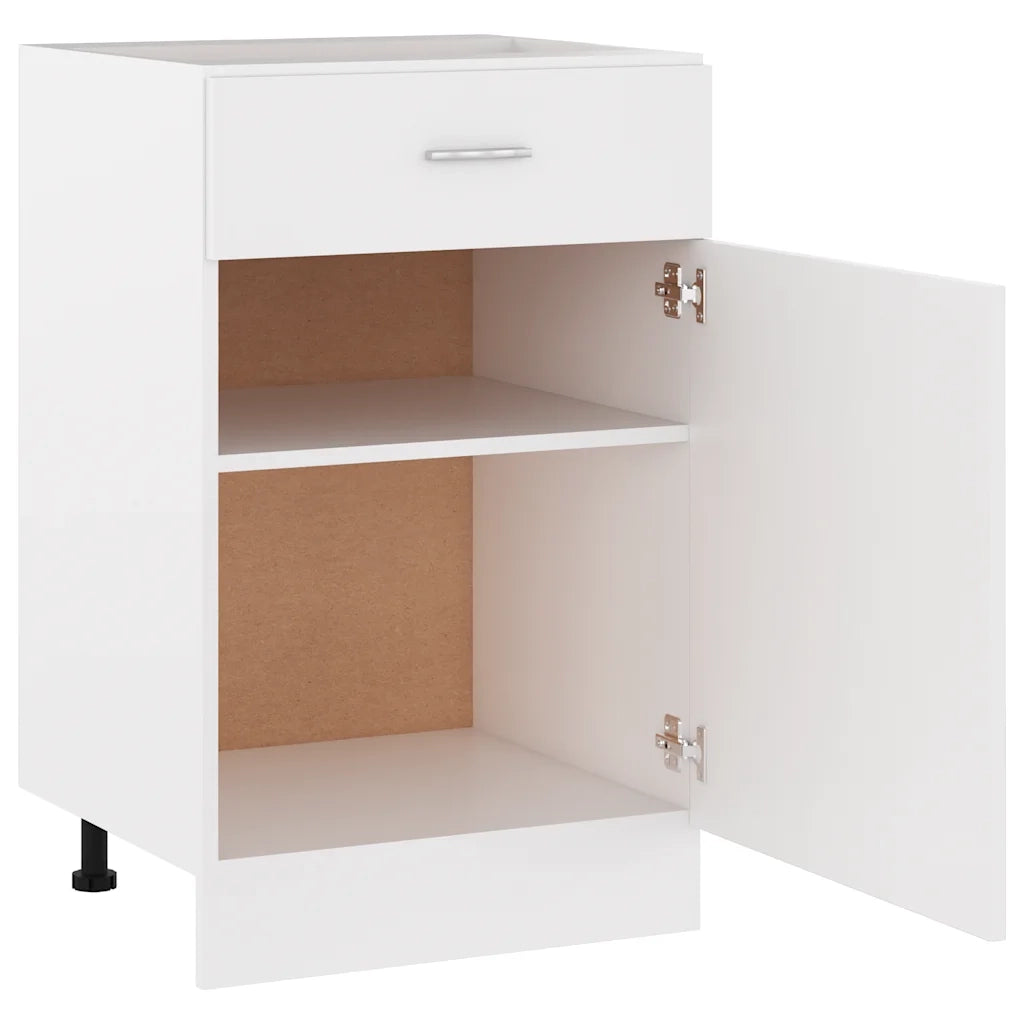 Pensile da cucina | Armadio con Cassetto ¡°Lyon¡± Bianco 50x46x81,5 cm