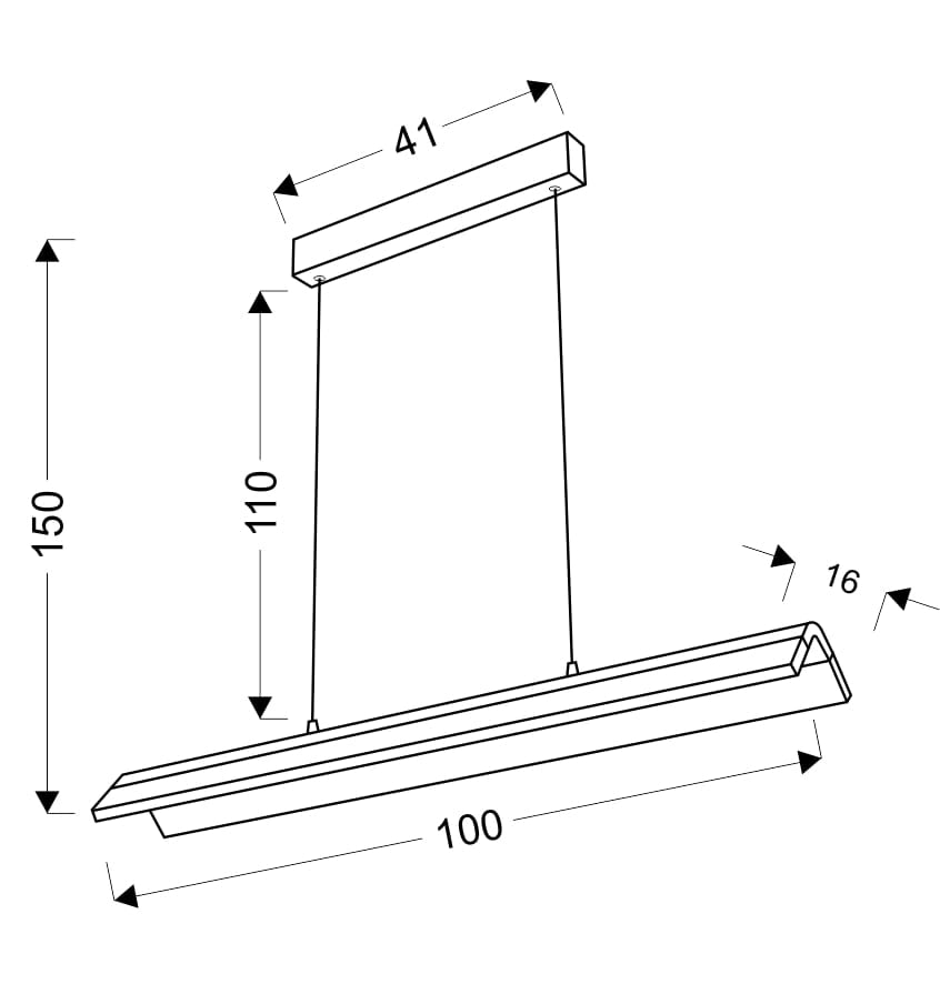 Lampada a sospensione Candellux Curacoa LED 33W 4000K