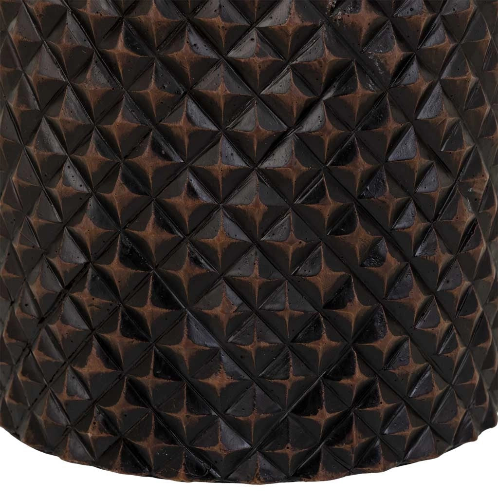 Fioriera in poliresina marrone 20x20x20,5h