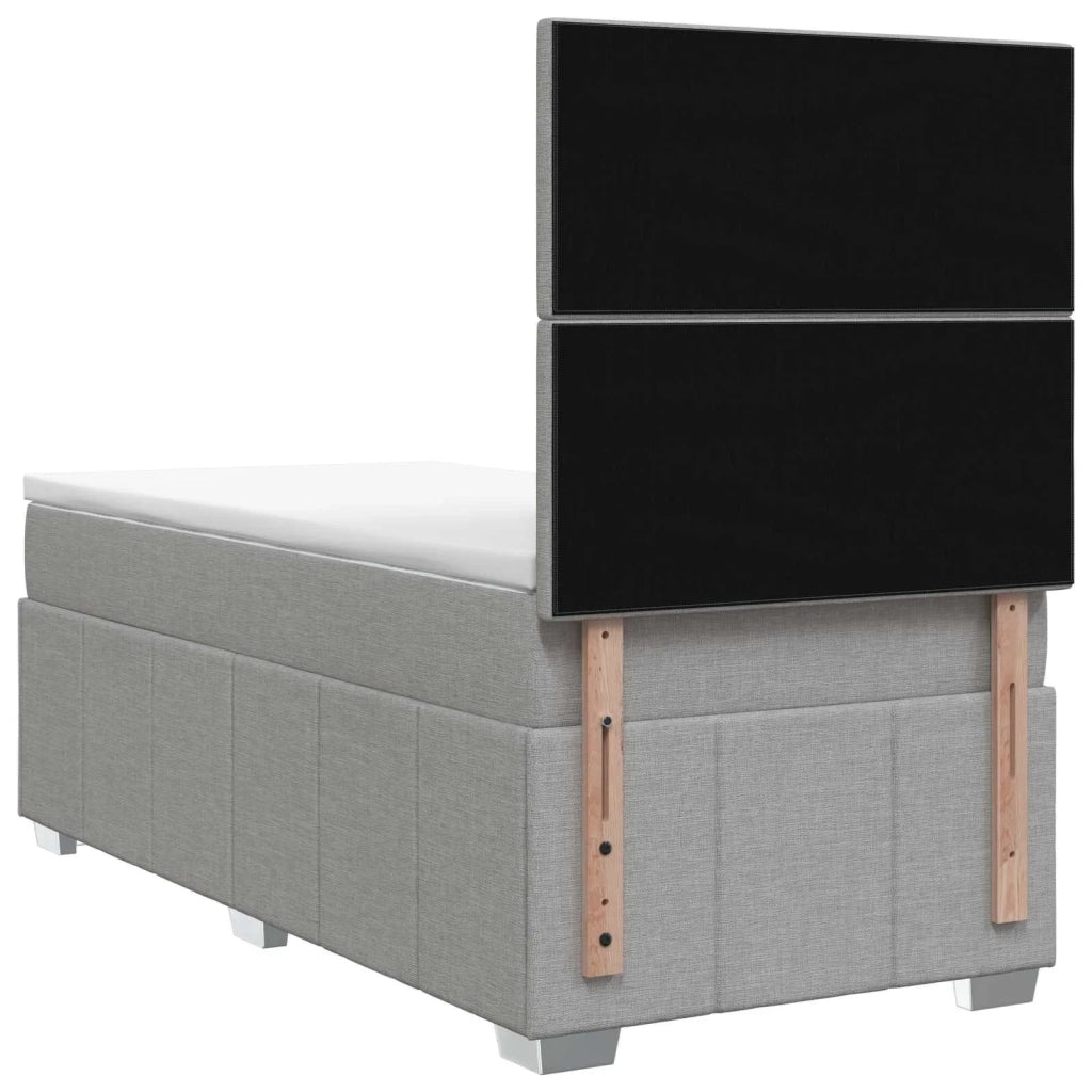 Letto box spring con materasso Grigio Chiaro 90 x 200 cm 3454050