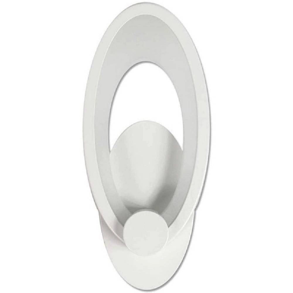Trade Shop - Applique A Led Forma Ovale A Parete 9 Watt Bianca Tre Colorazioni Di Luce E25-3c -