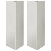 2 pz Fioriere | Cassetta per fiori | Vaso da Giardino Triangolari 35x35x75 cm Acciaio Inox