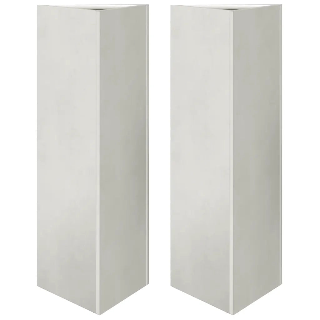 2 pz Fioriere | Cassetta per fiori | Vaso da Giardino Triangolari 35x35x75 cm Acciaio Inox