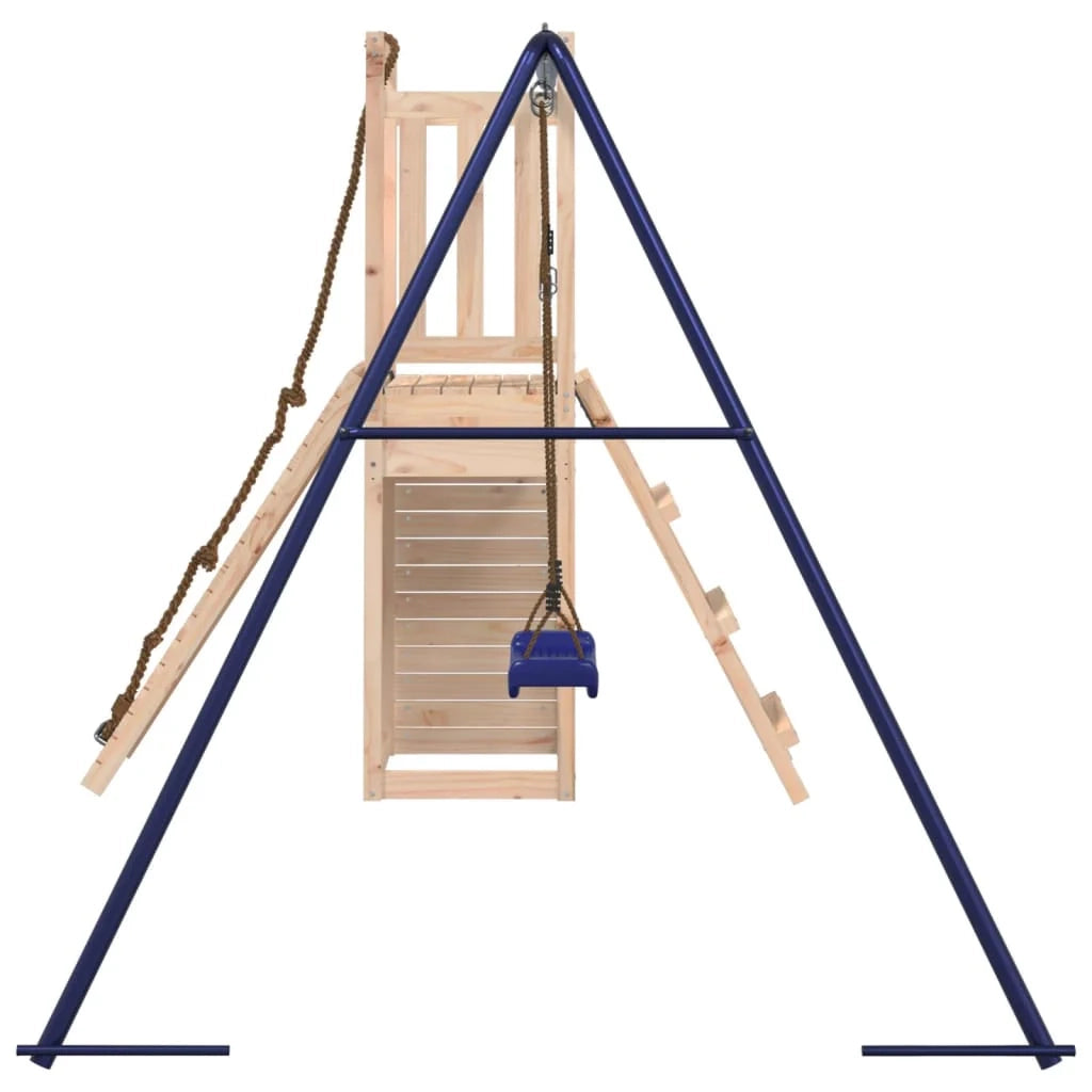 Parco giochi per esterni strutture per arrampicata robusti giochi da giardino 232 x 184 x 169 cm legno massiccio di pino 02_0004901