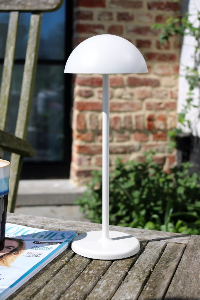 Lampada da tavolo esterna ricaricabile JOY Lucide LED 1,5W bianca