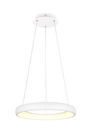 Lampada a sospensione bianca ring Ø62 LED 38W Cardona Trio