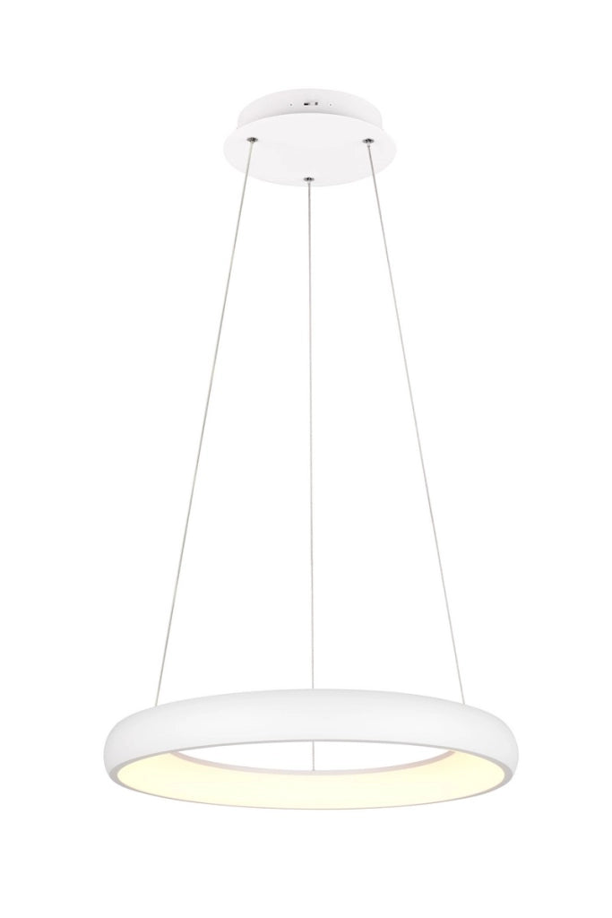 Lampada a sospensione bianca ring Ø62 LED 38W Cardona Trio