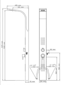 Colonna doccia multifunzione Metaform modello Loira - Acciaio Inox