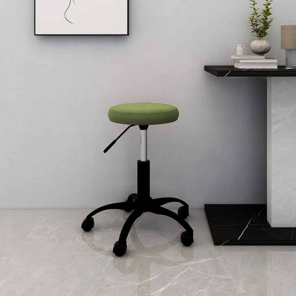 vidaXL Sedia da Ufficio Girevole Verde Chiaro in Velluto