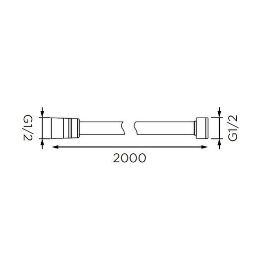 Flessibile doccia in acciaio da 200 cm