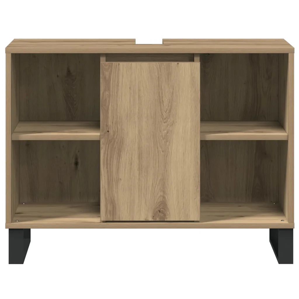 Mobile da Bagno con porta Rovere artigianale 80 x 33 x 60 cm 873899