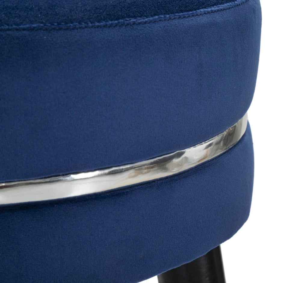 SGABELLO BAR PARIS BLU/SILVER CM � 35X74
