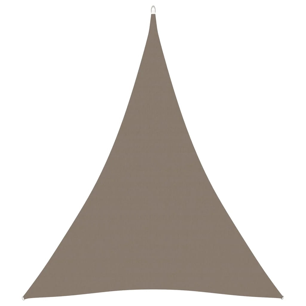 Vela ombreggiante triangolare in tessuto Oxford 5 x 6 x 6 m tortora 02_0009931