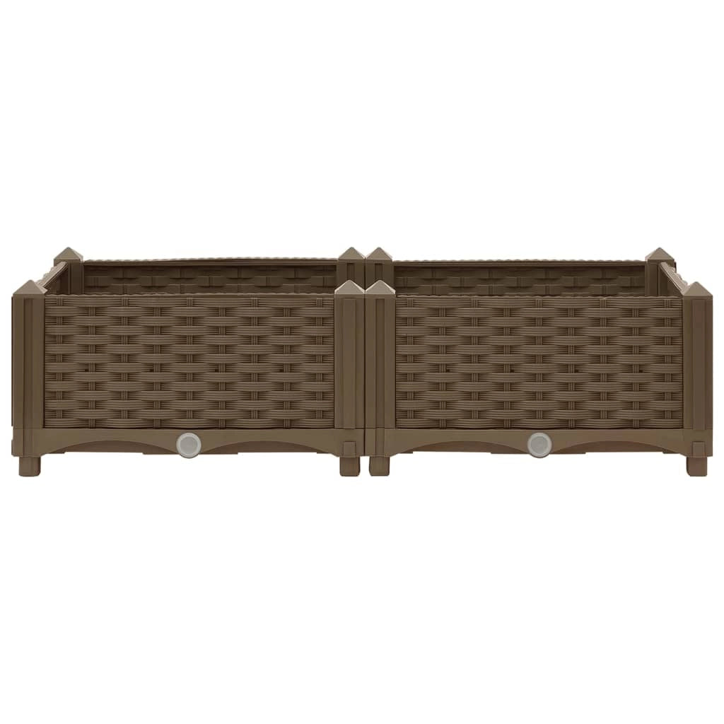 Fioriera rialzata per piante e fiori giardino 80 x 40 x 23 cm polipropilene 02_0000943