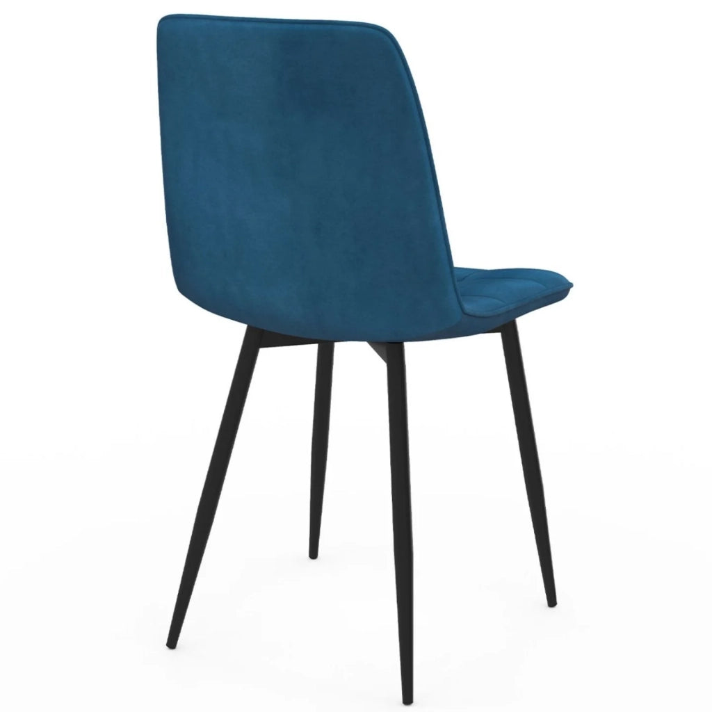 IDMarket - Set di 8 sedie MILA in velluto misto blu x3, rosa x3, giallo ocra x2