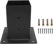 Set di pergola completo in ghisa - Sostegno di colonnina - Angolo sostegno - Verniciato - Adatto per legno quadrato - Incluso 8 viti