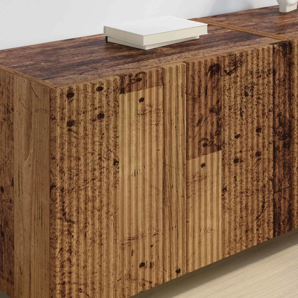 Mobile TV da parete 2 pcs Legno vecchio 59,5 x 31 x 40 cm 892346