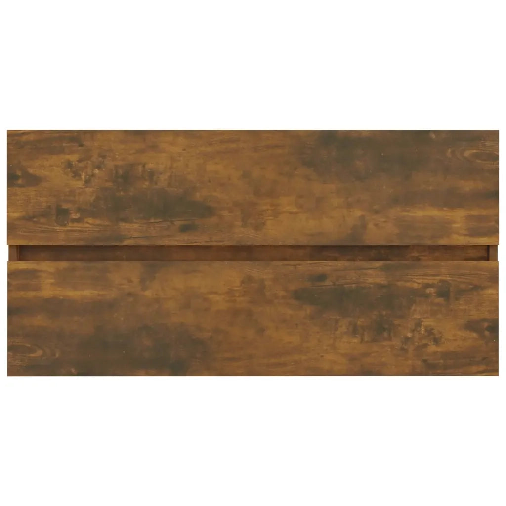 Mobile Sottolavabo Rovere Fumo 90x38,5x45 cm Legno Multistrato cod mxl 12674