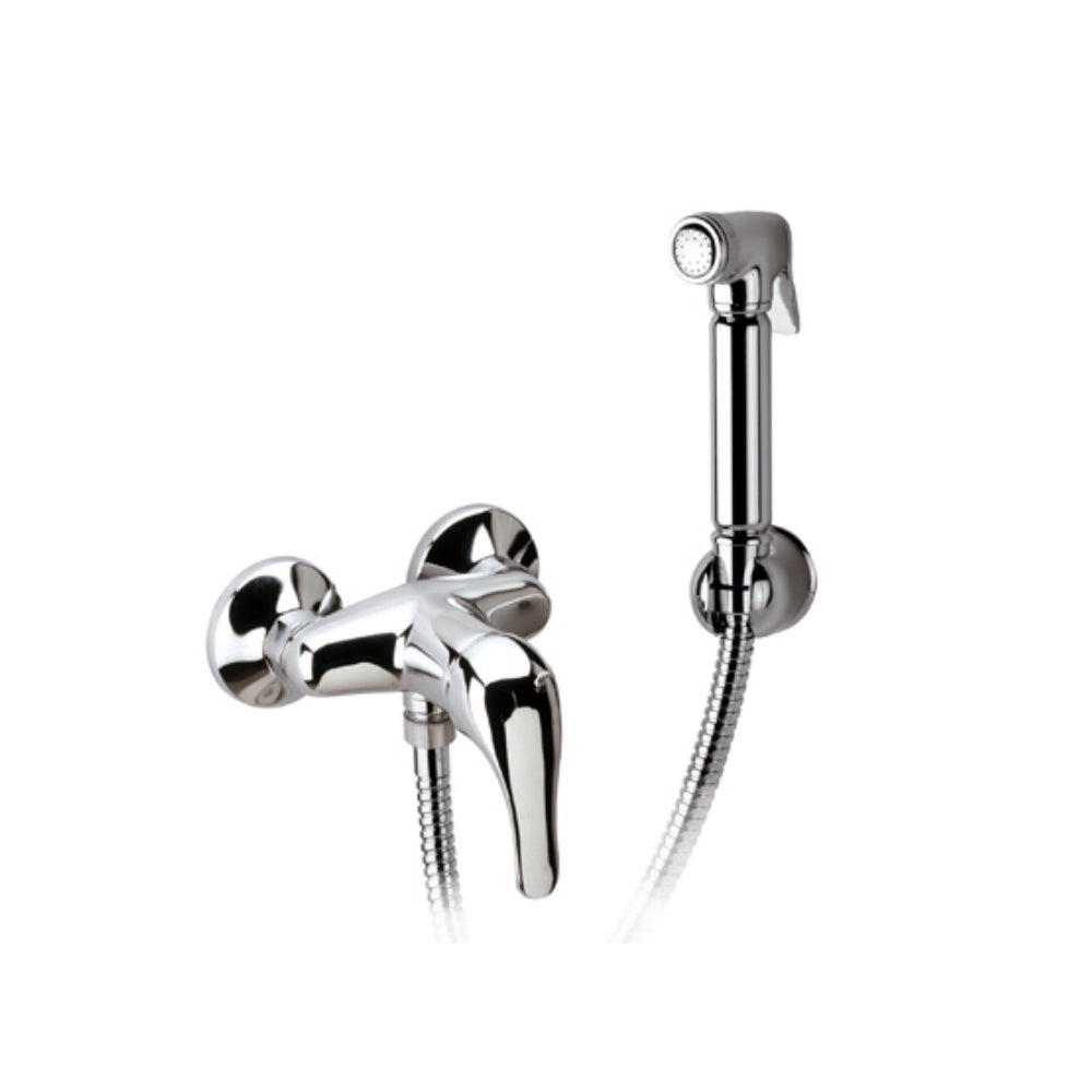 Set doccetta per bidet relax con doccia a pulsante, flessibile, miscelatore doccia e supporto lux