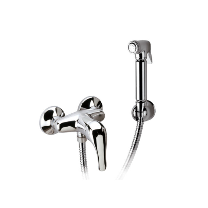 Set doccetta per bidet relax con doccia a pulsante, flessibile, miscelatore doccia e supporto lux