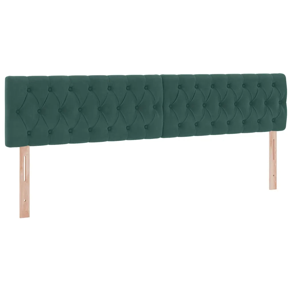 Letto con contenitore LED e materasso Verde Scuro 200 x 200 cm