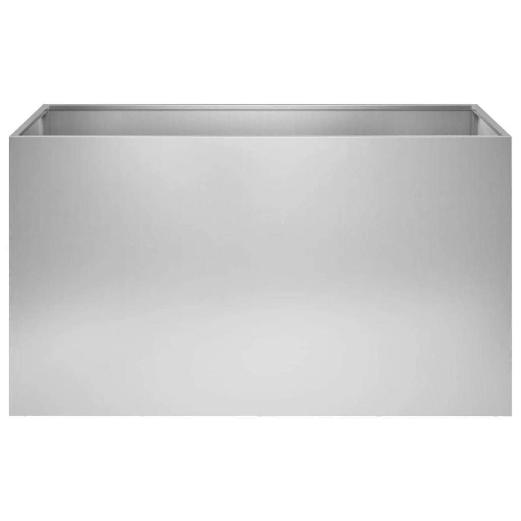 Vaso da giardino 2 pz Argento 80 x 50 x 50 cm Acciaio zincato 8005271