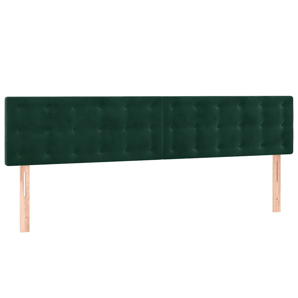 Testiera Verde Scuro 200x5x78/88 cm in Velluto 346533